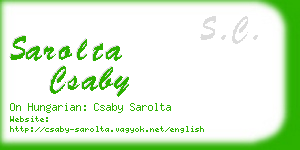 sarolta csaby business card